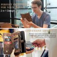 thumbnail image 3 of For Samsung Galaxy S20 FE Wallet Case,Multi-Functional Retro Leather Purse Flip Cover Zipper Wallet Case with Removable Card Slots Pocket & Detachable Wrist Strap Magnetic Phone Case, Darkbrown, 3 of 10