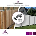 thumbnail image 4 of Stainless Steel Gate Latch for Vinyl and Wood Fence and Gates, Heavy Duty Stainless Steel Latch (White), 4 of 7