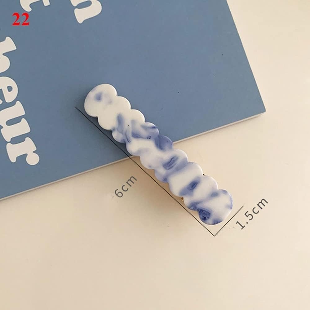 Chinese Style Blue and White Porcelain Woman Hair Claw Retro Acetate Grab Clips Shark Clip Girl Hairpin Crab Hair Clip