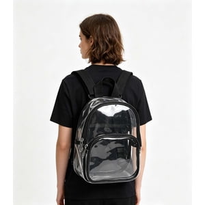 Clear Mini Backpack Transparent Small Backpack See Through Backpack Clear Backpack Mini Transparent Backpack Small Clear Backpack Security Checks for Stadium Events Concerts Travel