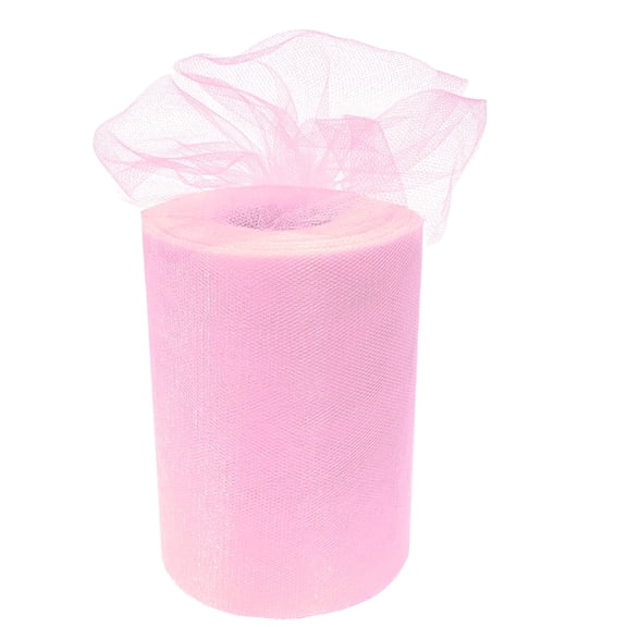 Light Pink Tulle Wedding Decor - 6" x 100 Yards, Breast Cancer Awareness, Fall, Thanksgiving