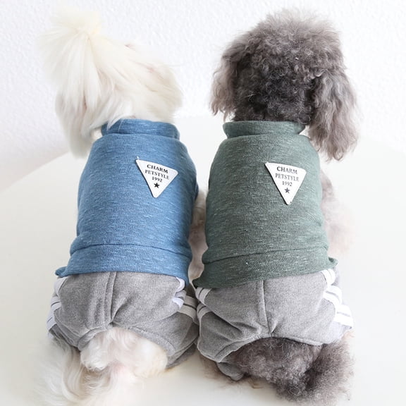 DOPI Pet Clothes Eye-catching Super Soft Fabric Pet Dog 4-Legged Windproof Jumpsuit for Autumn