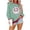 Red, variant on Risckoth Women's Christmas Sweatshirt Striped Santa Print Drop Shoulder Crewneck Ribbed Trim Casual Pullover S-2XL