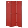 thumbnail image 2 of Legacy Decor Solid Wood Childrens 3 Panel Room Divider, 71" Tall, Red Color, Freestanding, 2 of 2