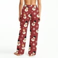 thumbnail image 4 of WTOBBY Women's Cozy Plush Christmas Pattern Pajama Pants - Holiday Themed Sleepwear with Soft Fleece Lining for Winter Home Lounge and Relaxation - Comfortable Fit,Red L, 4 of 5