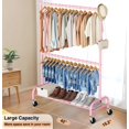 thumbnail image 3 of Perchero MISSLO Heavy Duty para guardar ropa, color rosa, 3 of 7