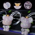thumbnail image 4 of Diamond Bear Car Air Freshener Perfume Vent Fragrance Clip Aroma Diffuser Decoration(Pink), 4 of 9