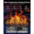 thumbnail image 3 of Fire Pit Glass Rocks,20 LBS Reflective&Smokeless Fireplace Gems,1/2" High-Temperature Resistant Landscaping Stones for Fire Pit Table,Copper Color, 3 of 6
