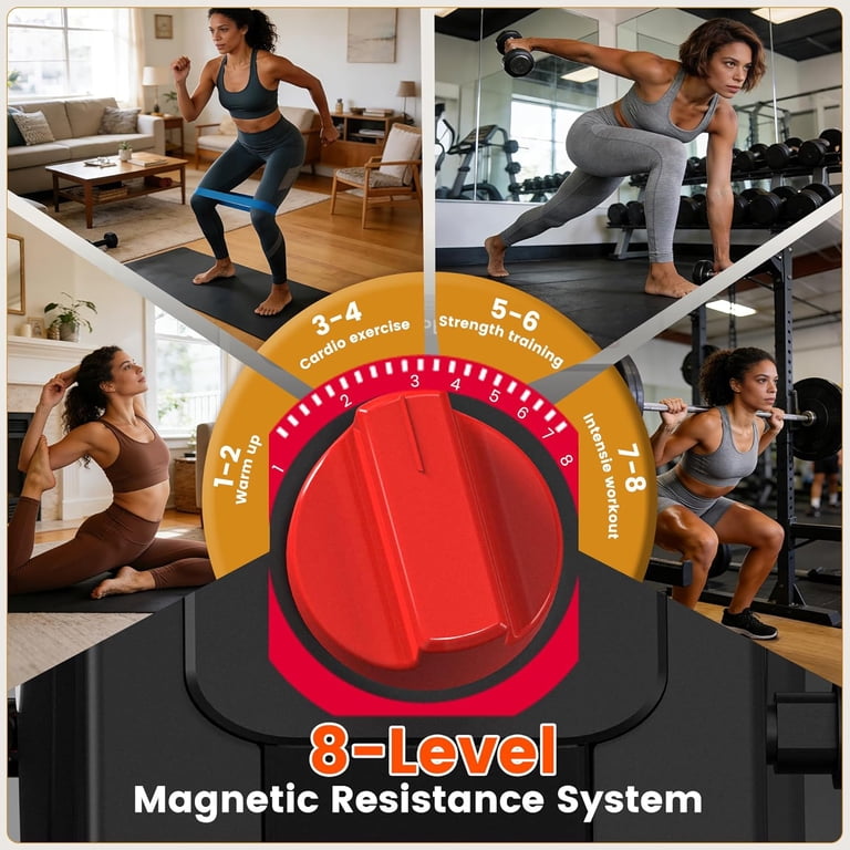 Pooboo Fitness Recumbent Exercise Bike, Back-friendly, Magnetic