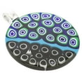 thumbnail image 2 of GlassOfVenice Murano Glass Abstract Millefiori Round Pendant - Blue and Black, 2 of 4