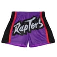thumbnail image 2 of Women's Mitchell & Ness  Purple Toronto Raptors Swingman Big Face 3.0 Basketball Shorts, 2 of 4