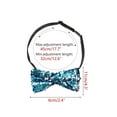 thumbnail image 2 of INSPIRE CHIC Men's Sequin Sparkly Shiny Bowties Reversible Two-Color Pre-tied Bow Ties for Party One Size Turquoise, 2 of 4
