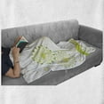 thumbnail image 6 of Dragonfly Soft Flannel Fleece Throw Blanket, Spring Theme with Dandelion Flowers Happiness Hope Summer Design, Cozy Plush for Indoor and Outdoor Use, 50" x 60", Lime and Apple Green, by Ambesonne, 6 of 6