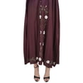 thumbnail image 1 of Bimba Women Brown Drawstring Maternity Sleepwear 3/4 Sleeve Moms Maxi Dress - 12, 1 of 8