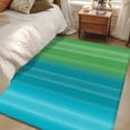 thumbnail image 4 of Blue Green Vertical Stripes Area Rugs 4'x6', Washable Small Throw Rugs for Office Bathroom, Modern Art Color Ombre Indoor Outdoor Rug Non-Slip Low Pile Carpet Runner Reversible Floor Mats, 4 of 8