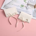 thumbnail image 6 of 5pcs Jewellery Bag Microfiber Jewelry Pouch with Ribbon Envelope Gift Packaging Bag for Ring Earrings Necklace Bracelet Pendant 5pcs beige 8x6cm, 6 of 6