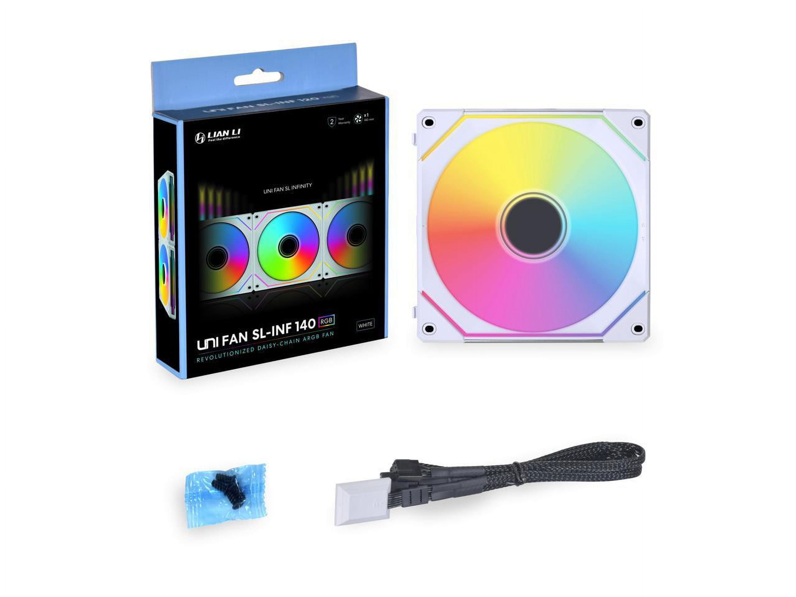 LIAN LI UNI FAN SL INFINITY 140 RGB WHITE ---UF-SLIN140-1W(No