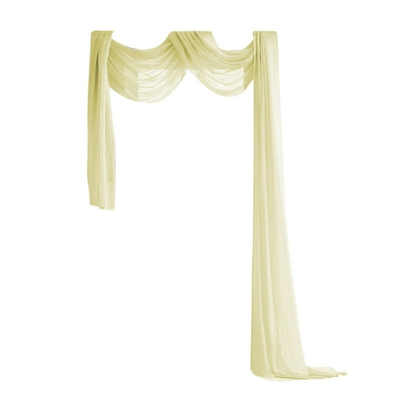 witspace Window Scarf Sheer Elegant Topper Long Window Solid Window Treatment Swags Drapes for Window Ceremony Wedding Canopy Bed Fall Decor, 54" x 216"