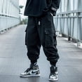 thumbnail image 1 of Ropa nueva para hombre, pantalones bombachos de carga con múltiples bolsillos, pantalones de chándal informales de Hip Hop para hombre, pantalones para correr, pantalones de moda Harajuku para hombre Tan Jianjun unisex, 1 of 2