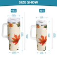 thumbnail image 6 of Yayeee 40oz Stainless Steel Tumbler with Straw and Handle Double-Wall Insulated Travel Water Bottle, Orange Autumn Leaves, 6 of 8