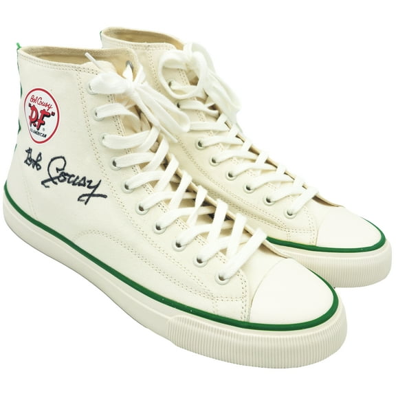 Bob Cousy Autographed White P.F. Flyers All-American HI Cousy Shoes Boston Celtics Size 12 Beckett BAS Witness 236685
