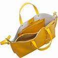 thumbnail image 2 of Sharo Women's Contemporary Tote Handbag and Shoulder Bag in Bold Yellow, 2 of 8
