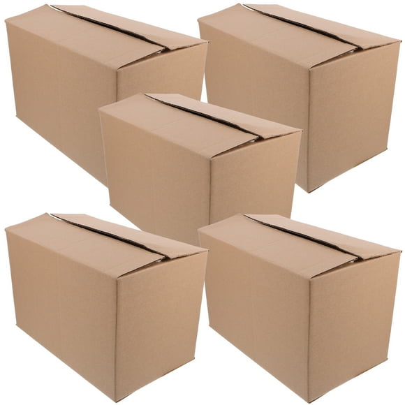 KAKOWELY 5 Pcs Practical Packaging Boxes Packing Boxes Moving Packing Cartons for Storage,11.42X"X7.48"X6.69"