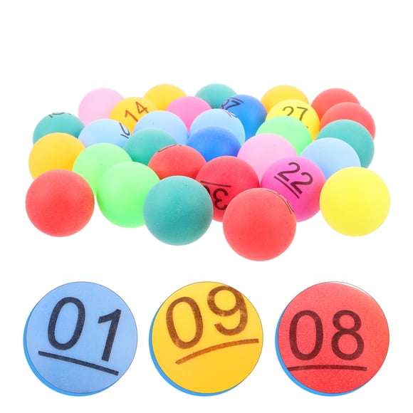 CIMAXIC 30 Pcs Balles en Plastique Colorées pour Fête Bingo Fournitures pour Jeux Prix de Tombola Balles de Loto Creuses Bingo pour Décorations de Fête, 1.46"X1.46"X1.46 Pouces