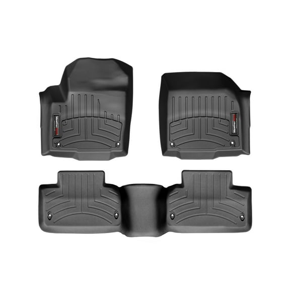 WeatherTech Custom Fit FloorLiners compatible with Land Rover Range Rover Evoque - 1st & 2nd Row, Black
