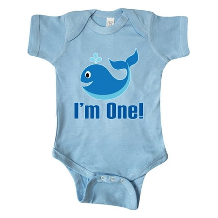 

Inktastic Babys 1st Birthday Boys Whale Gift Baby Boy Bodysuit