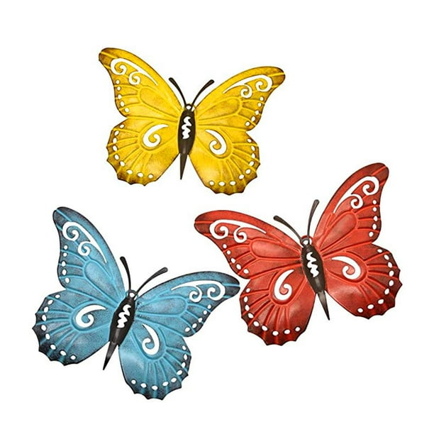 3PCS/Set Metal Butterfly Wall Art Inspirational Wall Decor Sculpture