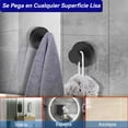 thumbnail image 4 of Ganchos Ventosa De Succión Colgador Toalla Baño Cocina Pared Sin Taladro Para Ventanas Baño Puertas De Cristal Paredes Gancho Con Ventosa (4, Negro), 4 of 4