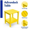 thumbnail image 4 of FODINGHILL 2-Tier Outdoor Side Table set of 2, HDPE All Weather Adirondack Patio Table with Storage Shelf, Outside End Table for Porch Backyard Indoor, Yellow, 4 of 7