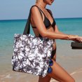 thumbnail image 2 of DODOING Unisex Large Beach Tote Bag Gym Bag Tote Bags Shoulder Bag Beach Bag with Zipper for Women Men Gym Picnic Travel Beach Shopping Work Daily Use, 2 of 7