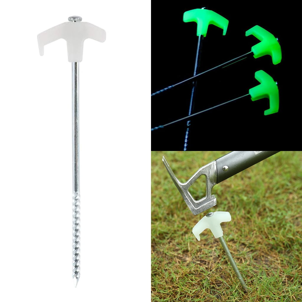 Oasiva 4/8/10Pcs Florescent Tent Stakes Campings Tent Peg for Fixings Tent Tarps Awnings