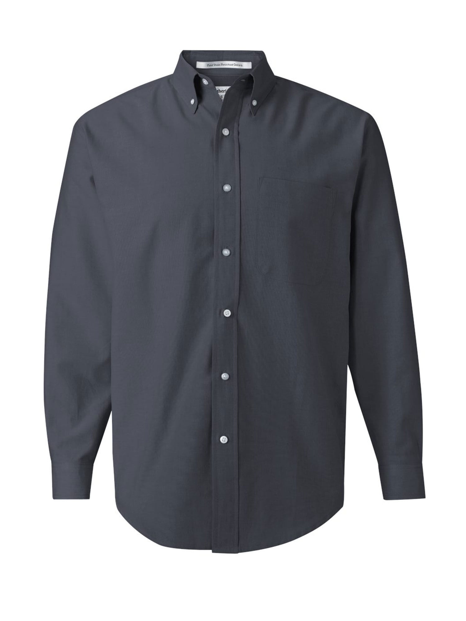 5XLT DARK GREY Ed Garments Mens Pinpoint Oxford Shirt