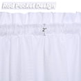 thumbnail image 2 of Cafe Curtains 24inch Length, Embossed Textured Soft Microfiber Kitchen Tier Curtains, White, 30" Wx24 Lx2, 2 of 7