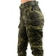 thumbnail image 3 of Pantalones Prolriy para mujer, con cinturón de camuflaje, cargo, joggers altos con cintura a juego, ajustados, color verde XXXL, 3 of 4