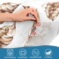 thumbnail image 4 of Yayeee Kitchen Valance Rod Pocket 54" x 18" Living Room Window Curtain, Brown Ice Cream Pattern, 4 of 6