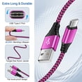 thumbnail image 4 of USB Charger Block, 3 Pack USB Wall Charger with 6FT Type C Charger Cable Cord USB-C Charging Cable, Dual Port Phone Charger Android Fast Charging Block USB Plug Adapter USB Charging Block[Pink], 4 of 7