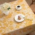 thumbnail image 3 of Table Cloth Rectangle Table, Yellow Floral Tablecloth Rectangular, Waterproof Spring Summer Outdoor Tablecloth Heavy Duty for Dining Buffet Wedding Camping, 60x84, 3 of 6