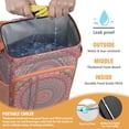thumbnail image 2 of Mandala Floral Insulated Backpack Cooler, Leak Proof Waterproof Lunch Backpack, Psychedelic Geometric Abstract Dreamy Pattern Cooler Bag for Picnic Camping Beach Trip, 2 of 6