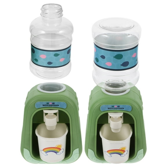 LEORX 2 Sets of Lovely Water Fountain Toy in Green Plastic Promoting Self-care Ability for Kids