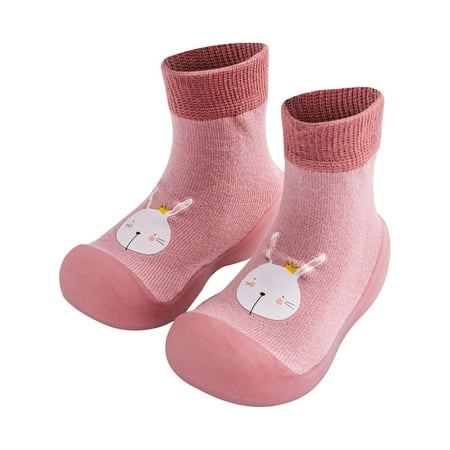 

Odeerbi Clearance Toddler Socks Boys Girls Non-Slip Floor Socks Breathable Kids Cartoon Thicken Indoor Shoes
