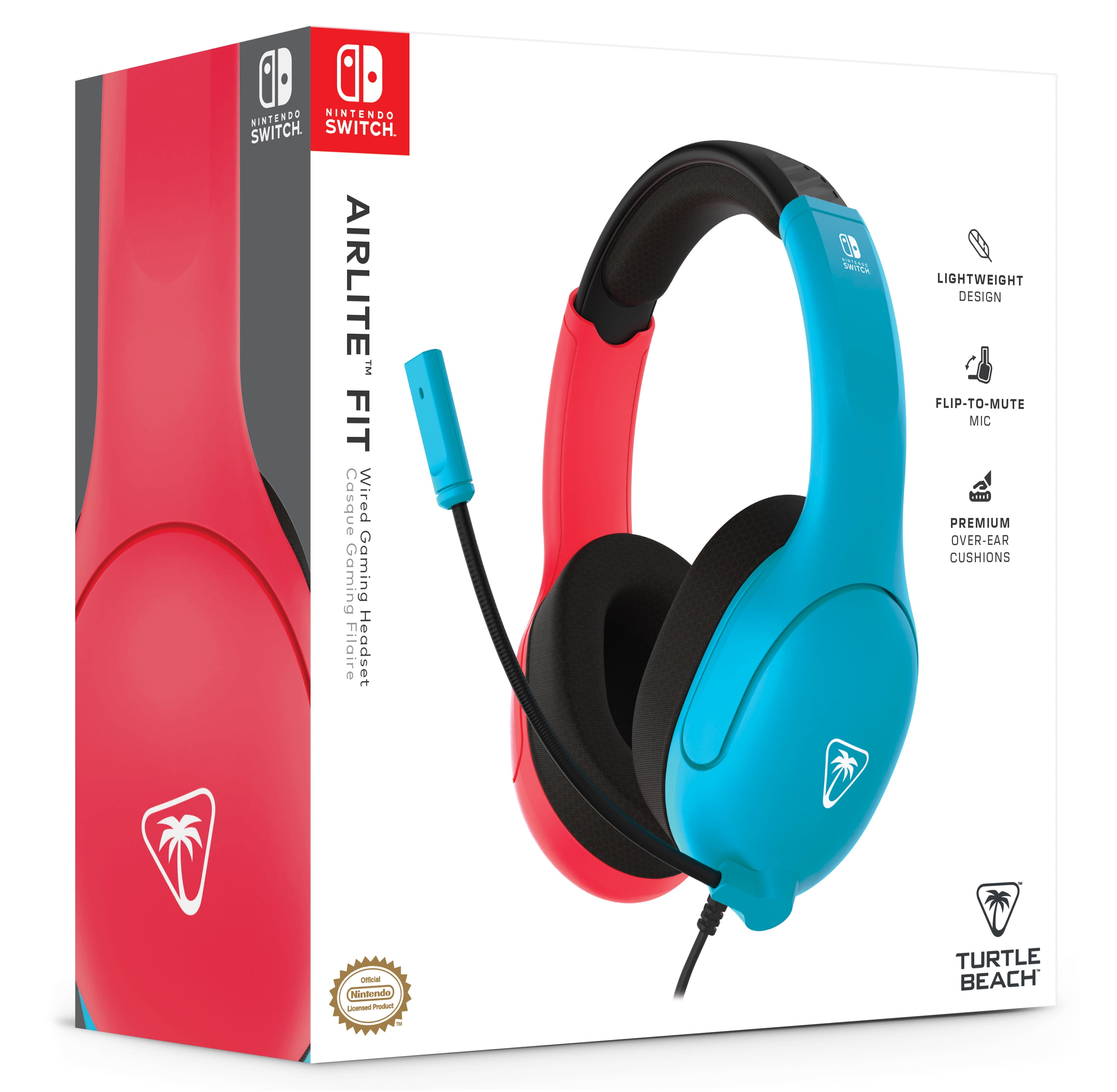 Turtle Switch Turtle Beach® Airlite™ Fit Officially licensed Nintendo Wired Gaming ...