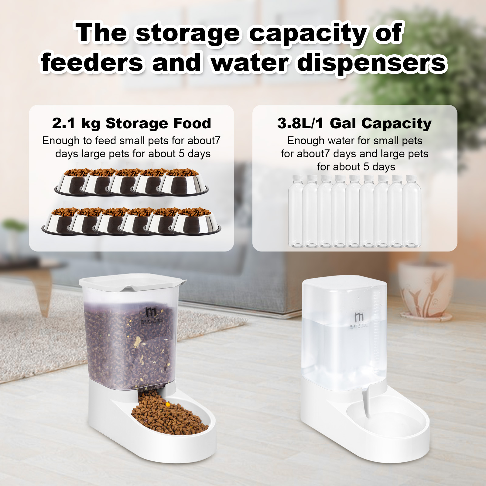 Marchul Automatic Gravity Pet Feeder and Water Dispenser photo 6
