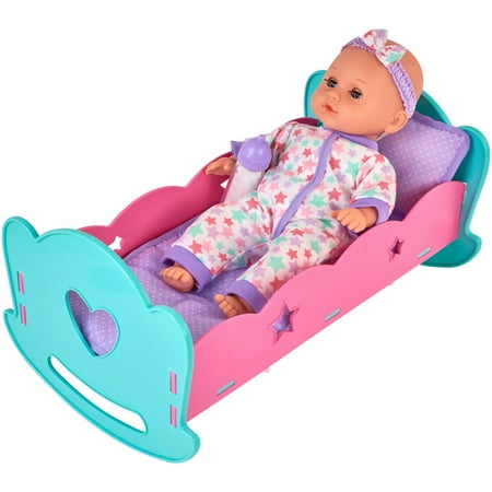 My Sweet Love 12 Baby Doll Rocking Crib With Sound Designed