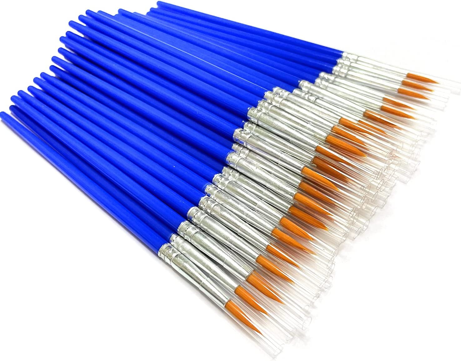 Pointed Round Paintbrushes with Nylon Hair,Paintbrush Set with Yellow