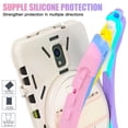 thumbnail image 5 of For Samsung Galaxy Tab Active5/Active3 8 inch Case SM-X300/X306B/SM-T570/T575, 360 Hand Strap, Shoulder Strap, Kickstand, Rugged Drop Protection, Colourful Pink, 5 of 7