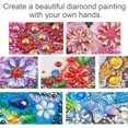 thumbnail image 2 of Último modelo de pintura de diamantes irregulares: temática floral, set de decoración para el hogar con diamantes 5D (20 x 20 cm)., 2 of 2